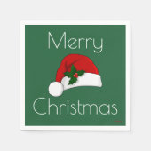 Kerstservetten Santa hat HAMbyWG Servet (Voorkant)