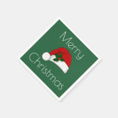 Kerstservetten Santa hat HAMbyWG Servet (Hoek)