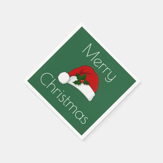 Kerstservetten Santa hat HAMbyWG Servet (Hoek)