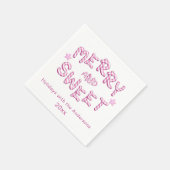 Kerstservetten Vrolijk Bright Candy Cane Vakantie Servet (Hoek)