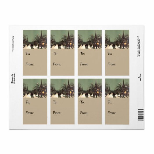 kerstservices  cadeauLabel Etiket (Full Sheet)