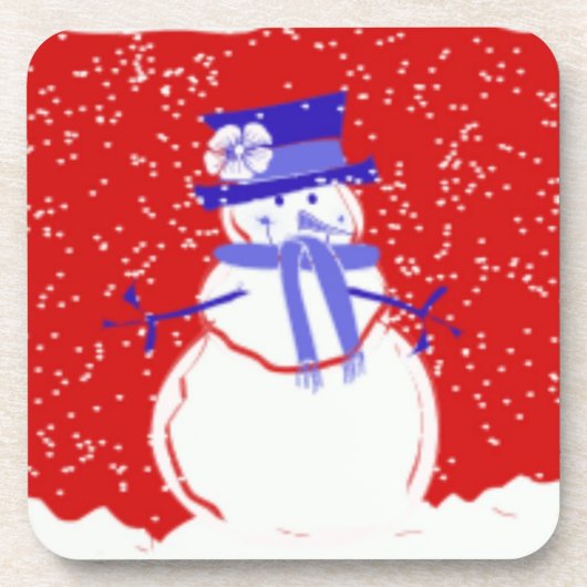 kerstset - Cute Snowman - Onderzetters (Voorkant)
