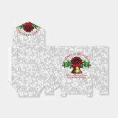 Kerstset Gouden Bel Rode Boog Kerstmis Bedankdoosjes (Uitgevouwen)