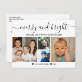 Kerstsfeer 4 Foto Collage Prettig Kerstfeest Feestdagenkaart (Voorkant / Achterkant)