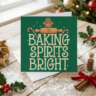 Kerstsfeer bakken met een knipoog Funny Kerst bak Feestdagenkaart