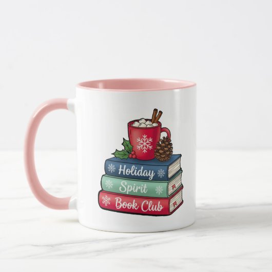 Kerstsfeer Boek Club Mok | Roze (Links)