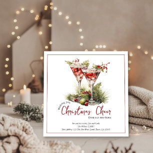Kerstsfeer Cocktails Nieuw Thuis Kerstmis Feestdagenkaart