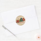 Kerstsfeer Cozy Kerstmis Ronde Sticker (Envelop)