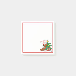 Kerstsfeer Dachshond Hond Post-It Notities Post-it® Notes