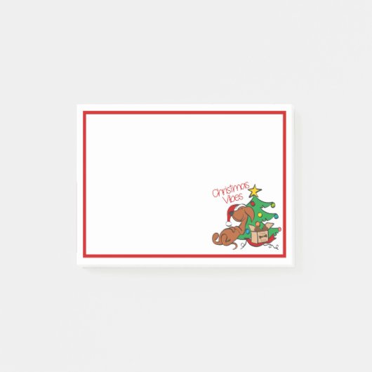 Kerstsfeer Dachshund Hond Post-It Notities Post-it® Notes (Voorkant)