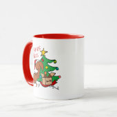 Kerstsfeer Dasachtige Hond Mok (Voorkant links)