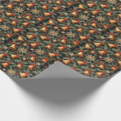 Kerstsfeer, decoratief kerstpatroon, cadeaupapier (Hoek)