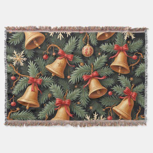 Kerstsfeer, decoratief kerstpatroon, deken (Voorkant)