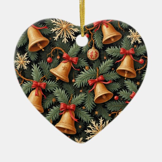 Kerstsfeer, decoratief patroon. keramisch ornament (Voorkant)