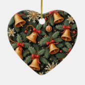 Kerstsfeer, decoratief patroon. keramisch ornament (Achterkant)