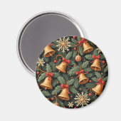 Kerstsfeer, decoratief patroon. magneet (Voorkant / Achterkant)