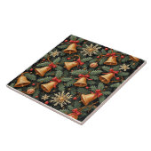 Kerstsfeer, decoratief patroon. tegeltje (Zijkant)