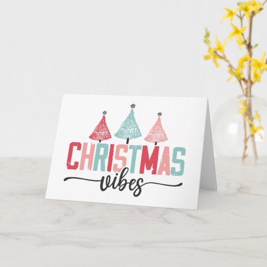 Kerstsfeer - Festieve Boom Ontwerp Kaart (Gele Bloem)