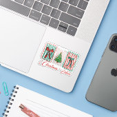 Kerstsfeer Festive Kerstontwerp Sticker (Laptop met iPhone)