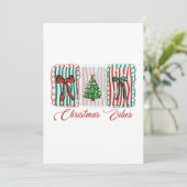 Kerstsfeer Festive Vakantie Design Kaart (Staand voorkant)