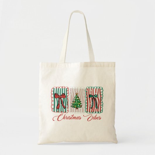 Kerstsfeer Festive Vakantie Design Tote Bag (Voorkant)