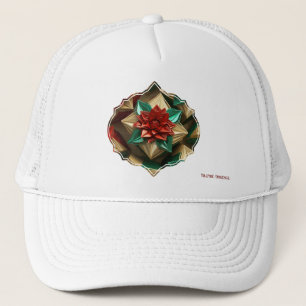 Kerstsfeer: Gouden Draden van Kerstmis Trucker Pet