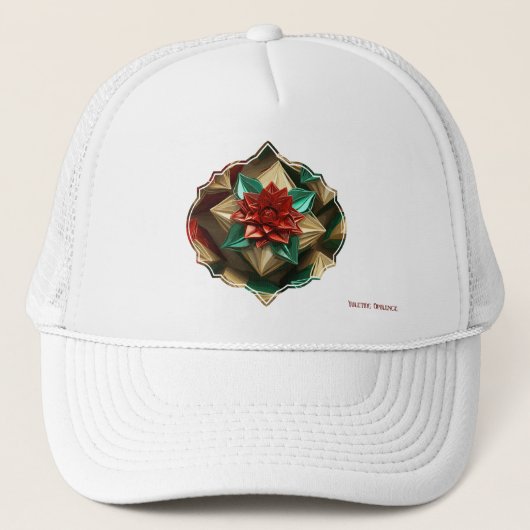 Kerstsfeer: Gouden Draden van Kerstmis Trucker Pet (Voorkant)