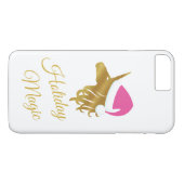 Kerstsfeer Gouden Eenhoorn Case-Mate iPhone Case (Achterkant (Horizontaal))