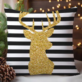 Kerstsfeer Gouden Glitter Herten Kerstmis Kussen