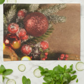 Kerstsfeer Handdoek 'Cozy Christmas Dreams' | Kers (Gevouwen)