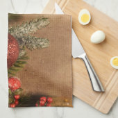 Kerstsfeer Handdoek 'Cozy Christmas Dreams' | Kers (Quarter Fold)