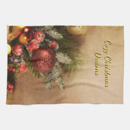 Kerstsfeer Handdoek 'Cozy Christmas Dreams' | Kers