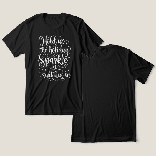 Kerstsfeer Ingeschakeld Tri-Blend Shirt (Ontwerp Voorkant & Achterkant)