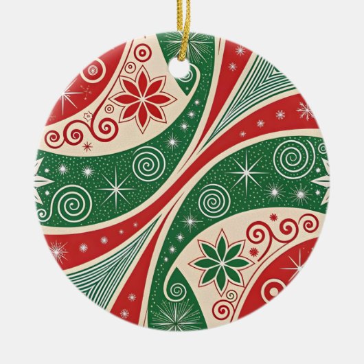 Kerstsfeer Keramisch Ornament (Voorkant)