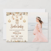 Kerstsfeer Kerst Bloem Kerst Baby Shower Kaart (Voorkant)