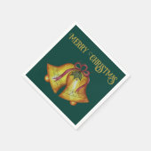 Kerstsfeer Kerstbellen Papieren servetten (Hoek)