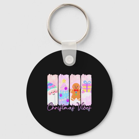 Kerstsfeer Kerstman Kerstboom Kerstbrood Sleutelhanger (Voorkant)