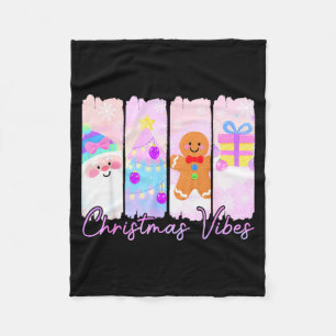 Kerstsfeer Kerstman Kerstboom Kerstkrans Fleece Deken