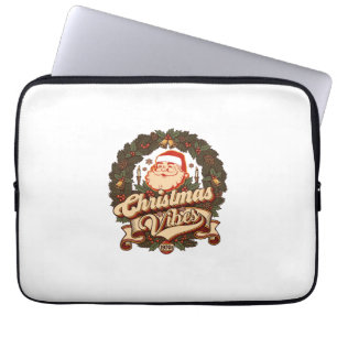 Kerstsfeer Kerstman Krans Bellen Laptop Sleeve