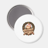 Kerstsfeer Kerstman Krans Bellen Magneet (Voorkant / Achterkant)
