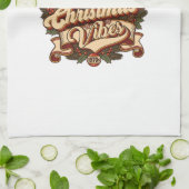 Kerstsfeer Kerstman Krans Bellen Theedoek (Gevouwen)