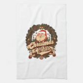 Kerstsfeer Kerstman Krans Bellen Theedoek (Verticaal)