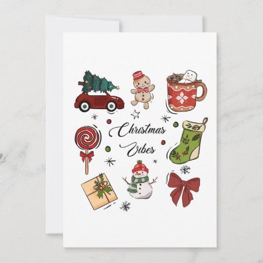 Kerstsfeer Kerststickerpakket Kaart (Voorkant)