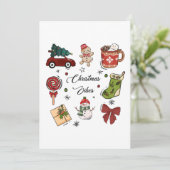 Kerstsfeer Kerststickerpakket Kaart (Staand voorkant)
