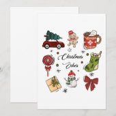 Kerstsfeer Kerststickerpakket Kaart (Voorkant / Achterkant)