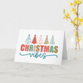 Kerstsfeer - Kleurrijk Kerstboom Ontwerp Kaart (Gele Bloem)