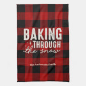 Kerstsfeer met 'Baking Through the Snow' Buffalo P Theedoek (Verticaal)