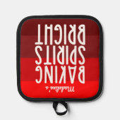 Kerstsfeer met een knipoog Funny Red Kerstmis Pannenlap (Voorkant)