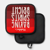 Kerstsfeer met een knipoog Funny Red Kerstmis Pannenlap (Voorkant / Achterkant)