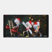Kerstsfeer met Fubby's die de decoratie verzorgen. Bureaumat (Voorkant)